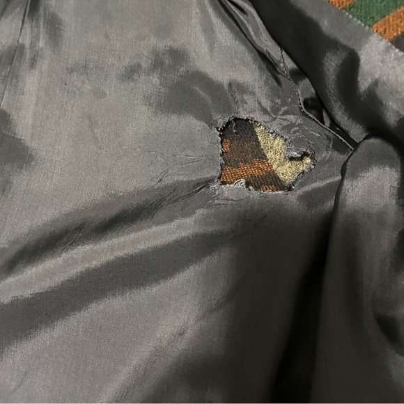 Vintage Cleo Oversized Southwestern Wool Blend Blazer Navy Blue/Brown size M/L - Picture 8 of 13